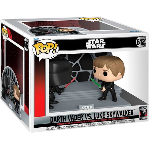 Funko Jedins återkomst Star Wars 40:e Årsdag Luke Mot Darth Vader Pop Durchsichtig