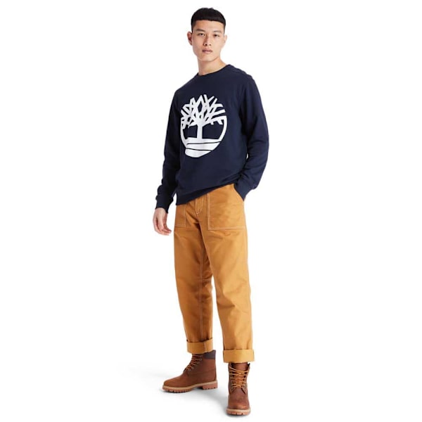 Timberland Core Tree Logo Crew Brushback Sweatshirt Blå S Mand