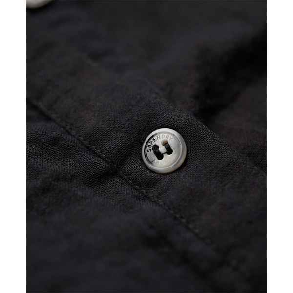 Superdry Longline Pitkähihainen Kauluspaita Musta S Nainen