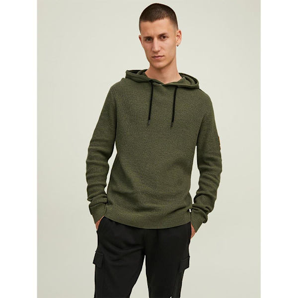 Jack & Jones Luvtröja Classic Waffle Grönt L Man