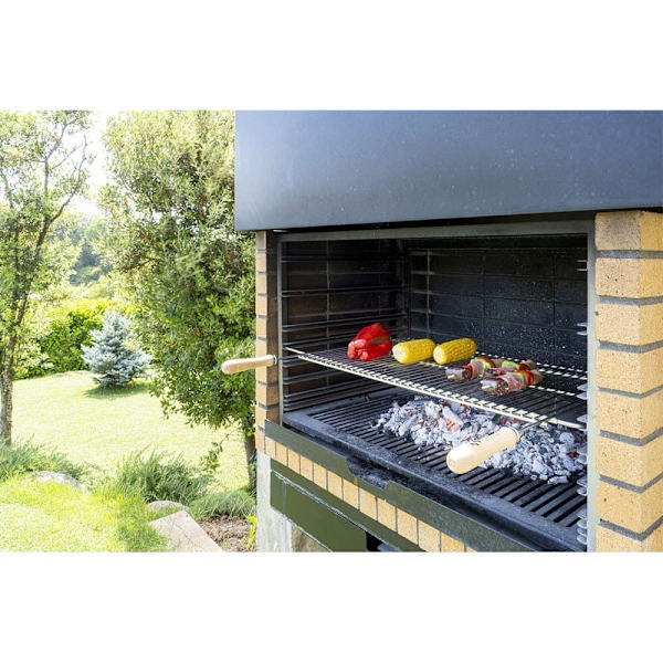 Sauvic Utdragbar Berbecue-grill I Rostfritt Stål 70x40 Cm