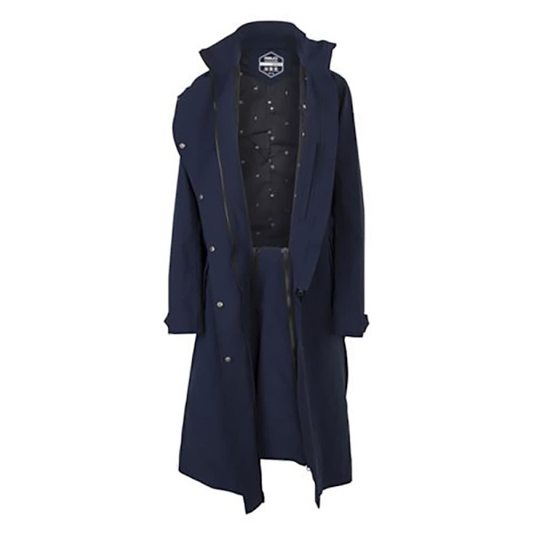 Agu Long Urban Trench Coat Jakke Blå 2XL Kvinde