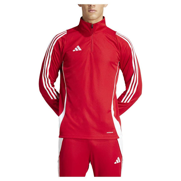 Adidas Halv Lynlås Sweatshirt Træning Tiro24 Rød L / Regular Mand