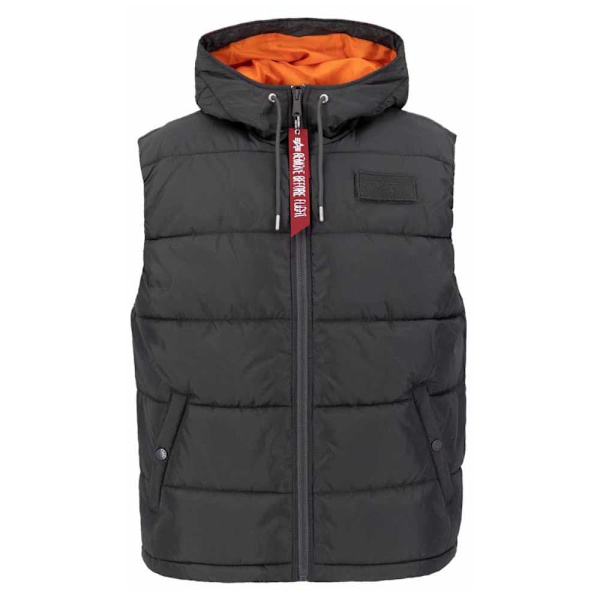 Alpha Industries Hooded Puffer Fd Väst Svart M Man