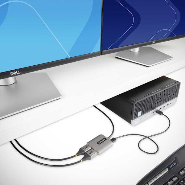 Startech 2 Displayport -keskitin