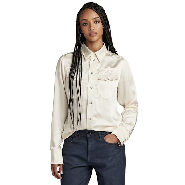 G-star D24229-d414 Pitkähihainen Kauluspaita Beige XS Nainen