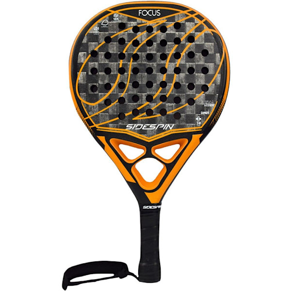 Sidespin Padel Racket Ss Focus 18k Fc Svart