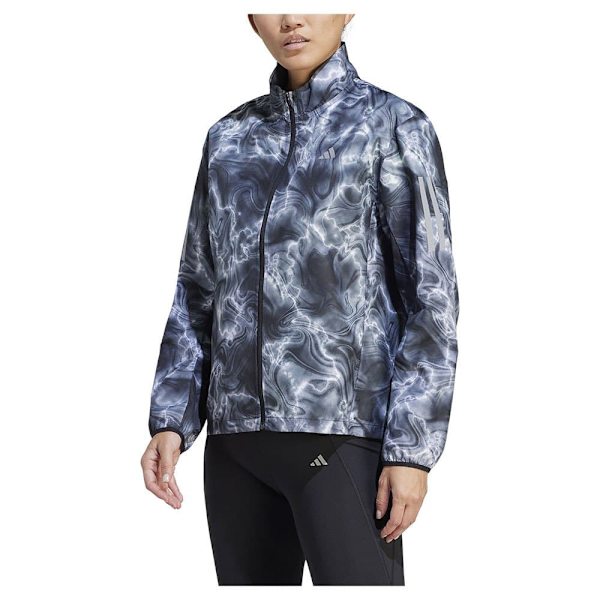 Adidas Jakke Own The Run Allover Print Windbreaker Grå XS Kvinde