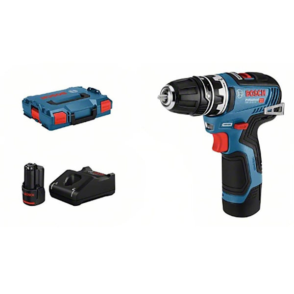 Bosch Professional Fc+ Gsr 12v-35 2x3.0ah+chuck Elektrisk Skruetrækker Søvfarvet