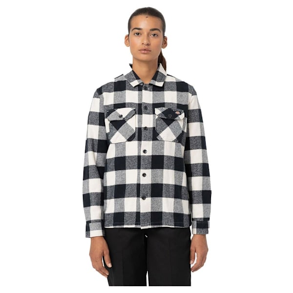 Dickies New Sacramento Pitkähihainen Kauluspaita Valkoinen,Musta M Nainen