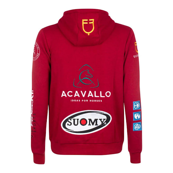 Equestro New Multilogo Sweatshirt Med Dragkedja Röd L Man