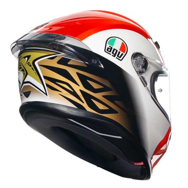 Agv Fullt Ansikte Hjälm K6 S E2206 Mplk Röd,Vit S