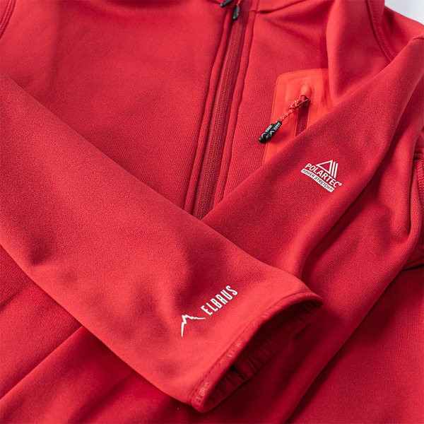 Elbrus Nomi Fleecetec Sweatshirt Med Dragkedja Röd M Man
