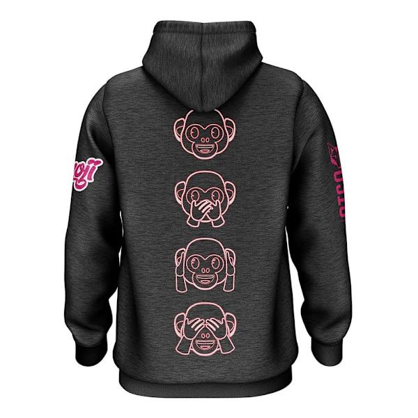 Otso Hættetrøje Emoji Monkey Neon Rosa L Mand