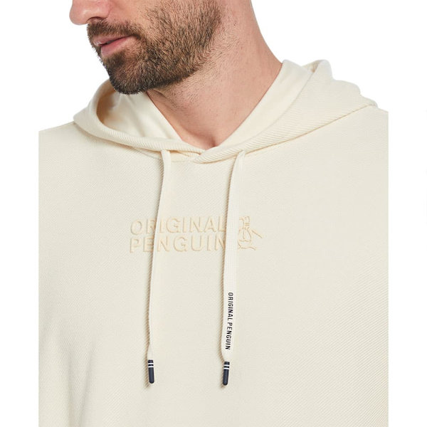 Original Penguin Knit Twill Graphic Huvtröja Beige S Man