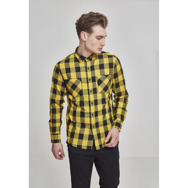 Urban Classics Basic Flannelskjorte Gul XL Mand