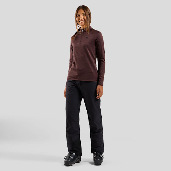 Odlo Essentials Cw 200 Fleecejakke Med Halv Lynlås Brun XL Kvinde