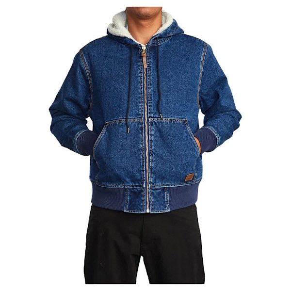 Rvca Denimjakke Chainmail Blå S Mand