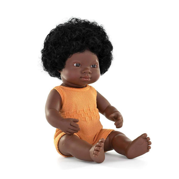 Miniland African Girl 38 Cm Colourful Docka Orange