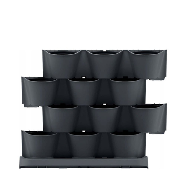 Prosperplast Lodret Urtepotte Cascade Garden 68,5x19x54,6 Cm Sort