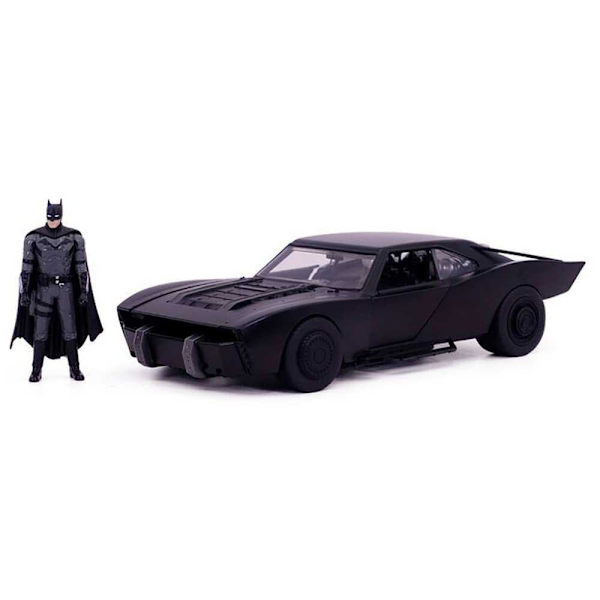 Jada Batmobo Med Lys Og Figur Metal 1:18 ´´the Batman´´ Sort