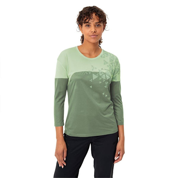 Vaude Moab Long Sleeve V T-shirt Med 3/4 ärm Grönt 36 Kvinna