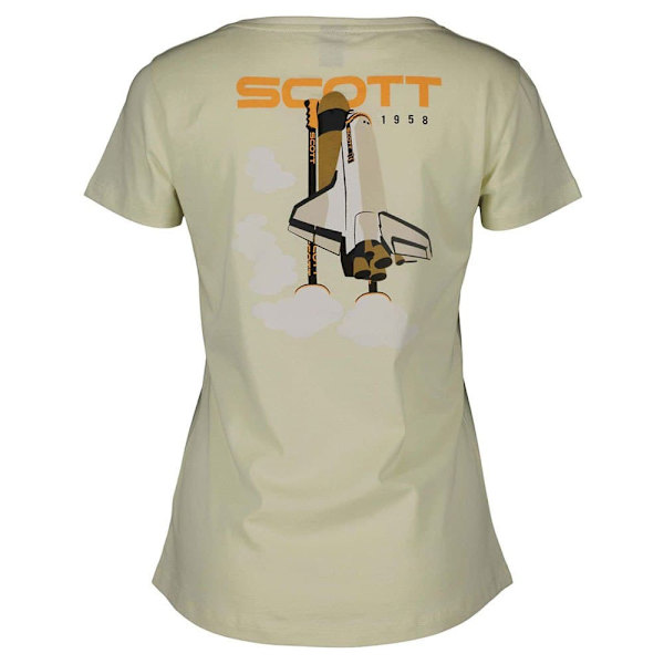 Scott Retro T-shirt Med Korta ärmar Beige M Kvinna