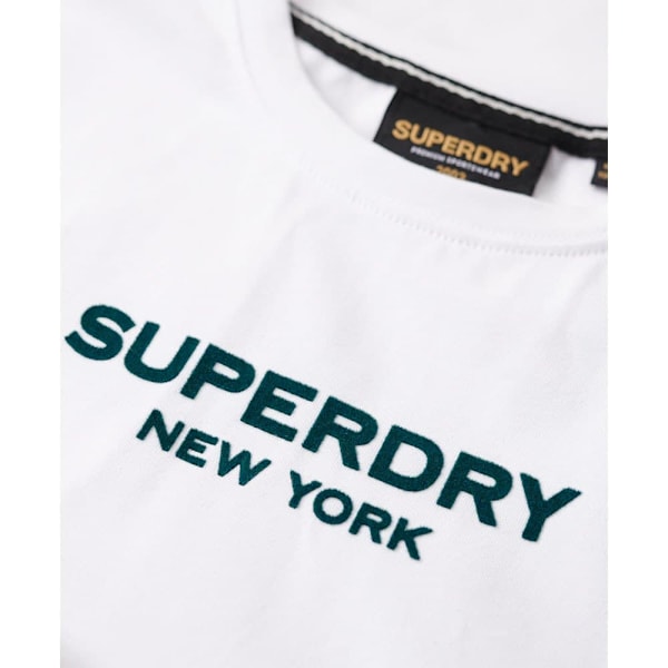 Superdry Sport Luxe Graphic Fitted T-shirt Med Korta ärmar Vit 2XS Kvinna