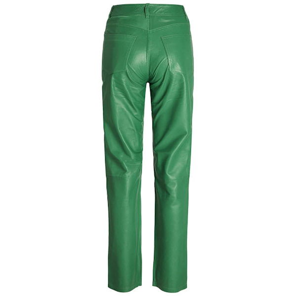 Jack & Jones Byxor Med Hög Midja Grace Straight Leather Grönt L Kvinna