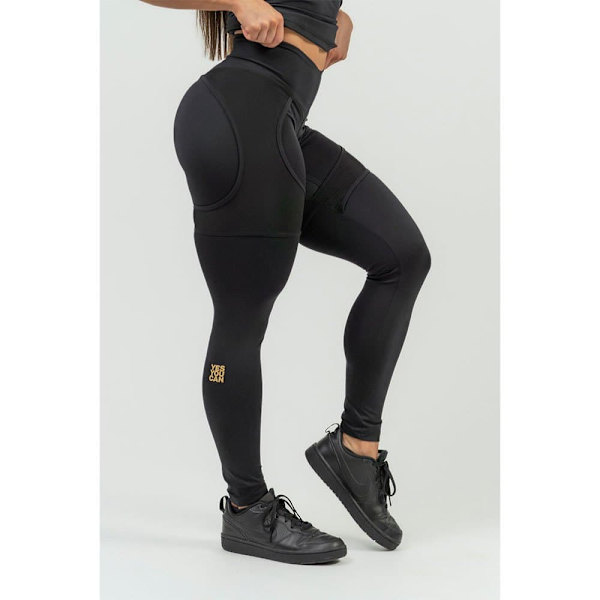Nebbia Leggings Hög Midja Intense Mesh Gold Svart L Kvinna