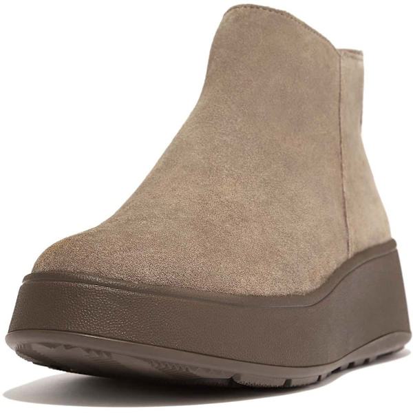 Fitflop StÖvlar F-mode Suede Flatform Zip Ankle Brun EU 37 Kvinna