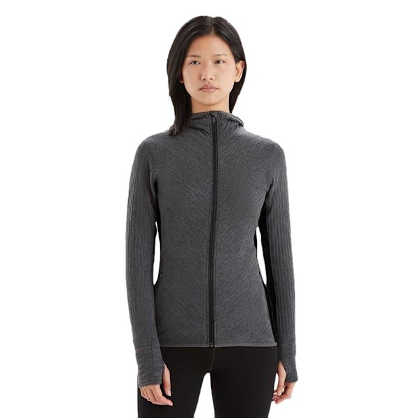 Icebreaker Descender Sweatshirt Med Lynlås Grå XS Kvinde