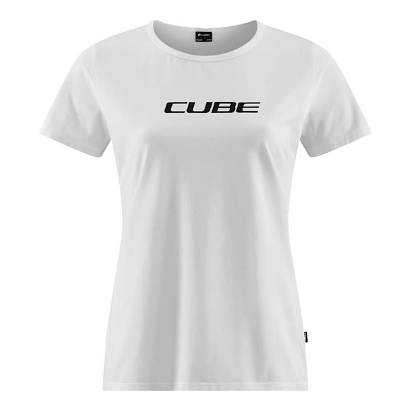 Cube Kortärmad T-shirt Organic Classic Logo Vit M Kvinna