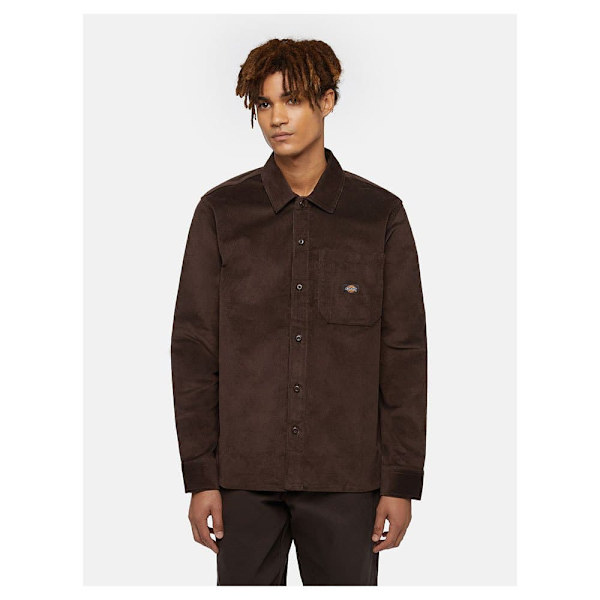 Dickies Corduroy Skjorte Med Lange ærmer Brun M Mand