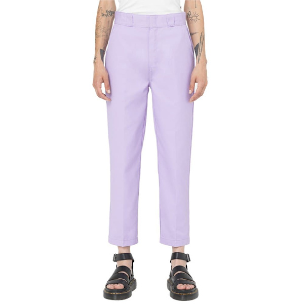 Dickies Byxor Phoenix Cropped Lila 26 Kvinna