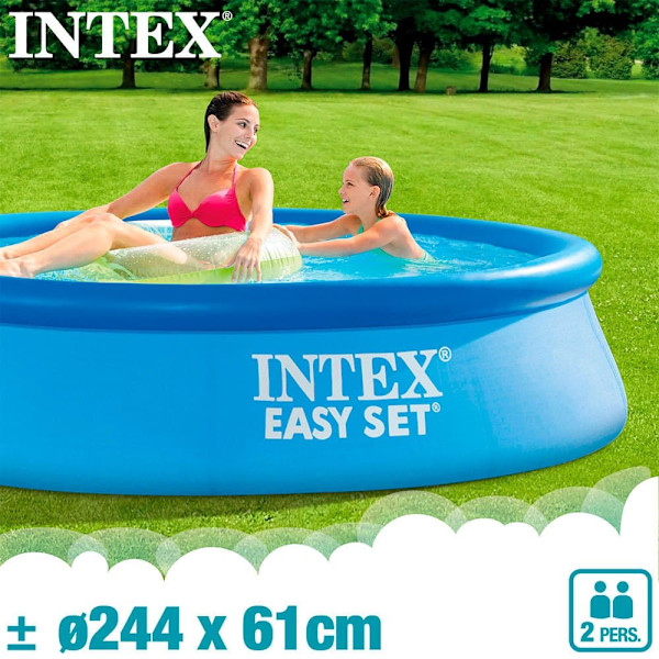 Intex Med Filterpatronpumpe Easy Set 244x61 Cm Pool Blå 244 x 61 cm