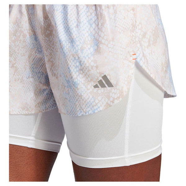 Adidas Shorts Fast 2 In 1 Aop Hvid L Kvinde