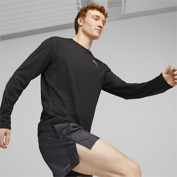 Puma Langærmet T-shirt Run Cloudspun Sort M Mand