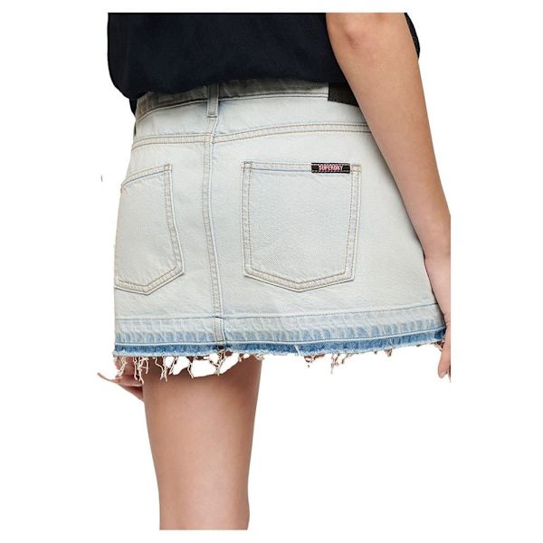 Superdry W7210317a Miniskørt Blå 28 Kvinde