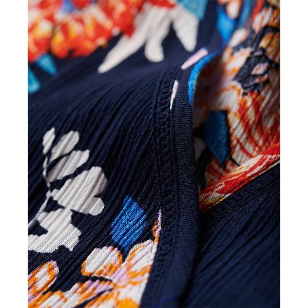 Superdry Printed Wrap Kortærmet Kort Kjole Flerfarvet S Kvinde