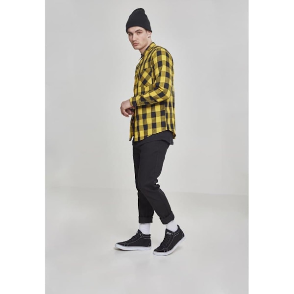 Urban Classics Basic Flannelskjorte Gul XL Mand