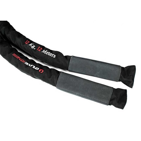 Olive Battle Rope With Nylon Cover 12 M Svart 12 kg