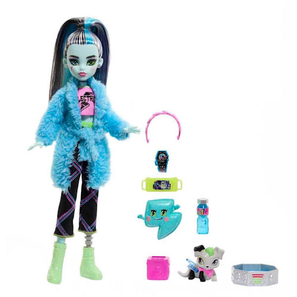 Monster High Pyjamasparty Dukke Frankie Stein Flerfarvet
