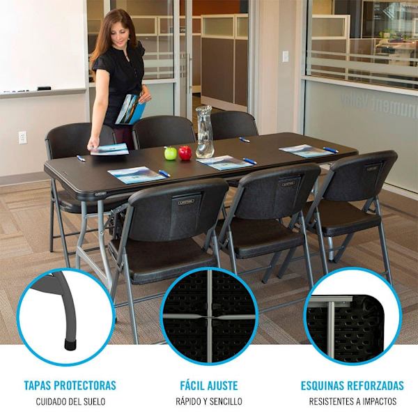 Lifetime Klapbord 182x76x73.5 Cm Sort
