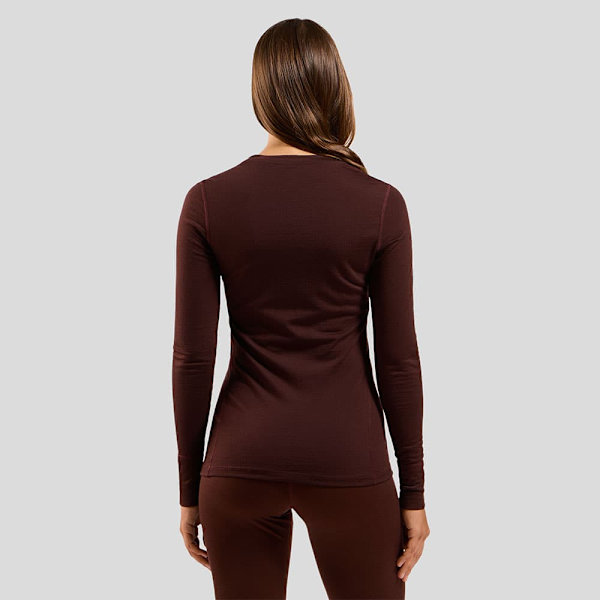 Odlo Merino 200 Langærmet Baselayer Brun XS Kvinde