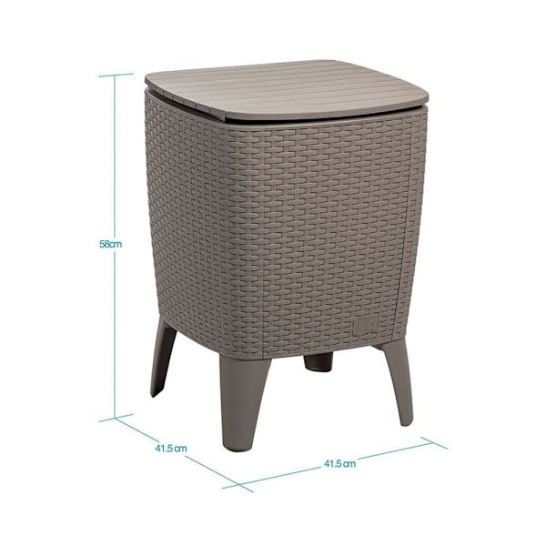 Wellhome Udendørs Sidebord Med Drikkekøler