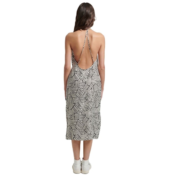 Superdry Klänning Vintage Midi Halter Slip Grå XL Kvinna