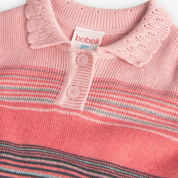 Boboli Knitwear Klänning Grå,Rosa 7 Years