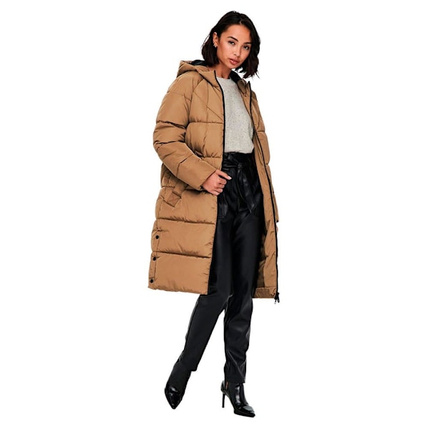 Only Täcka Amanda Long Puffer Brun XS Kvinna