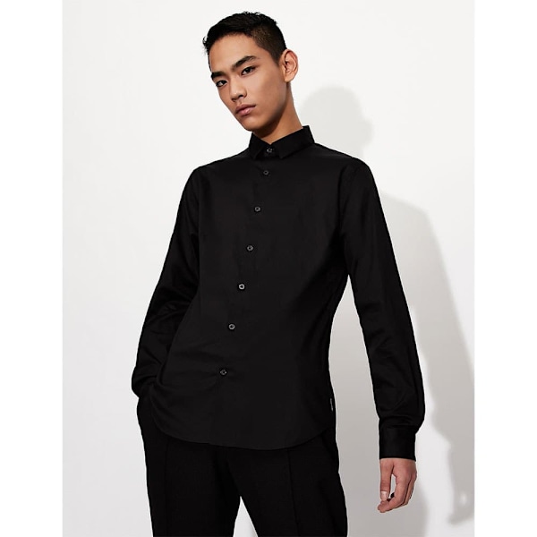 Armani Exchange 8nzc31_zn28z Skjorte Med Lange ærmer Sort M Mand